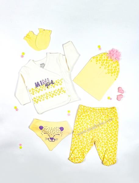 İmaj-Leopar-Kiz-5-Li-Set-Sari